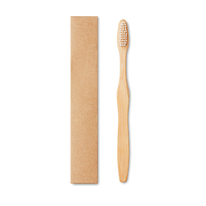 DENTOBRUSH - Bamboe tandenborstel - bedrukt of onbedrukt verkrijgbaar - Wit