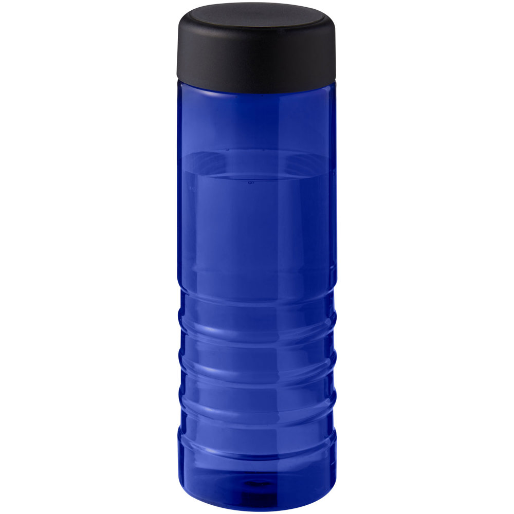 H2O Active® Eco Treble 750 ml waterfles met schroefdop - bedrukt of onbedrukt verkrijgbaar - Blauw, Zwart