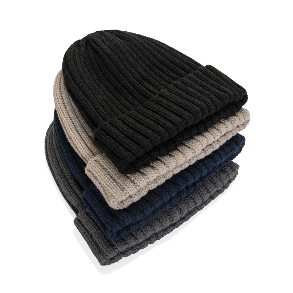 Kennedi AWARE™ Polylana®beanie met brede rib - voor bedrijven en relatiegeschenken