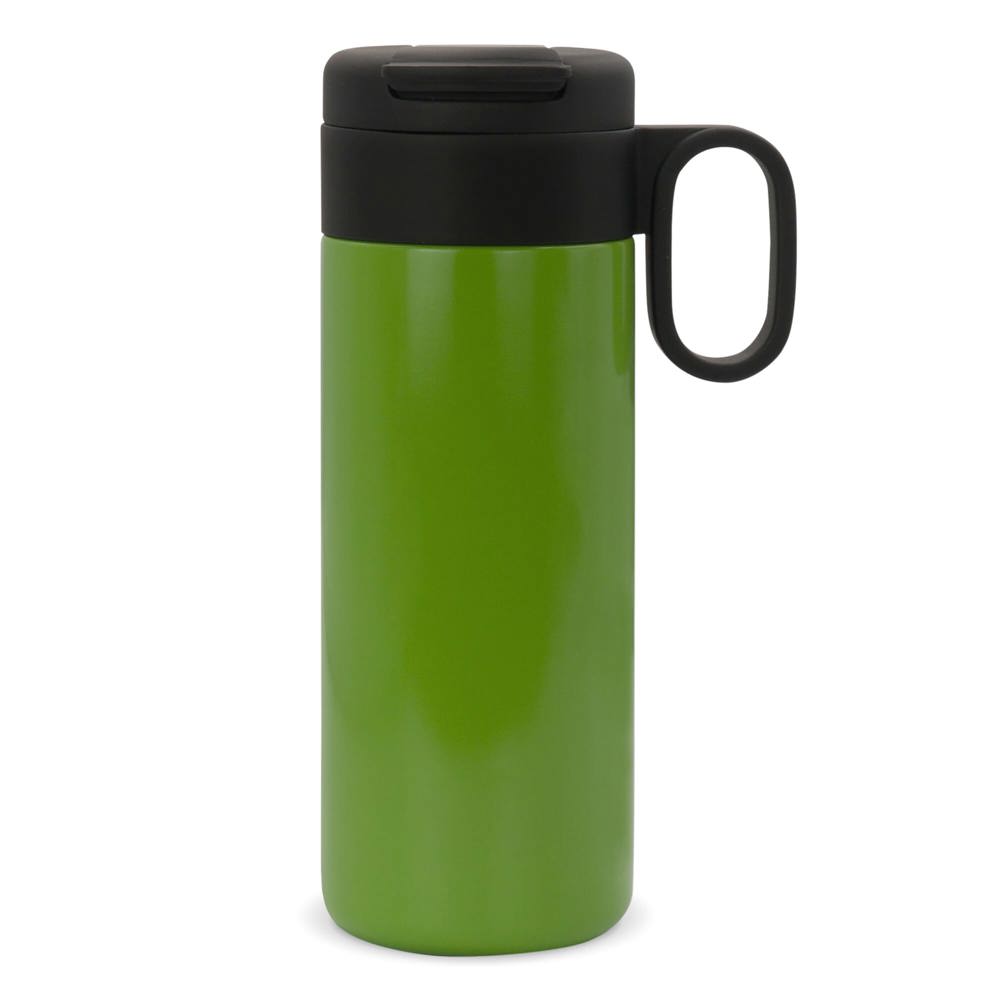 Thermofles Flow met handvat 400ml - met logo of onbedrukt bestellen - Lichtgroen