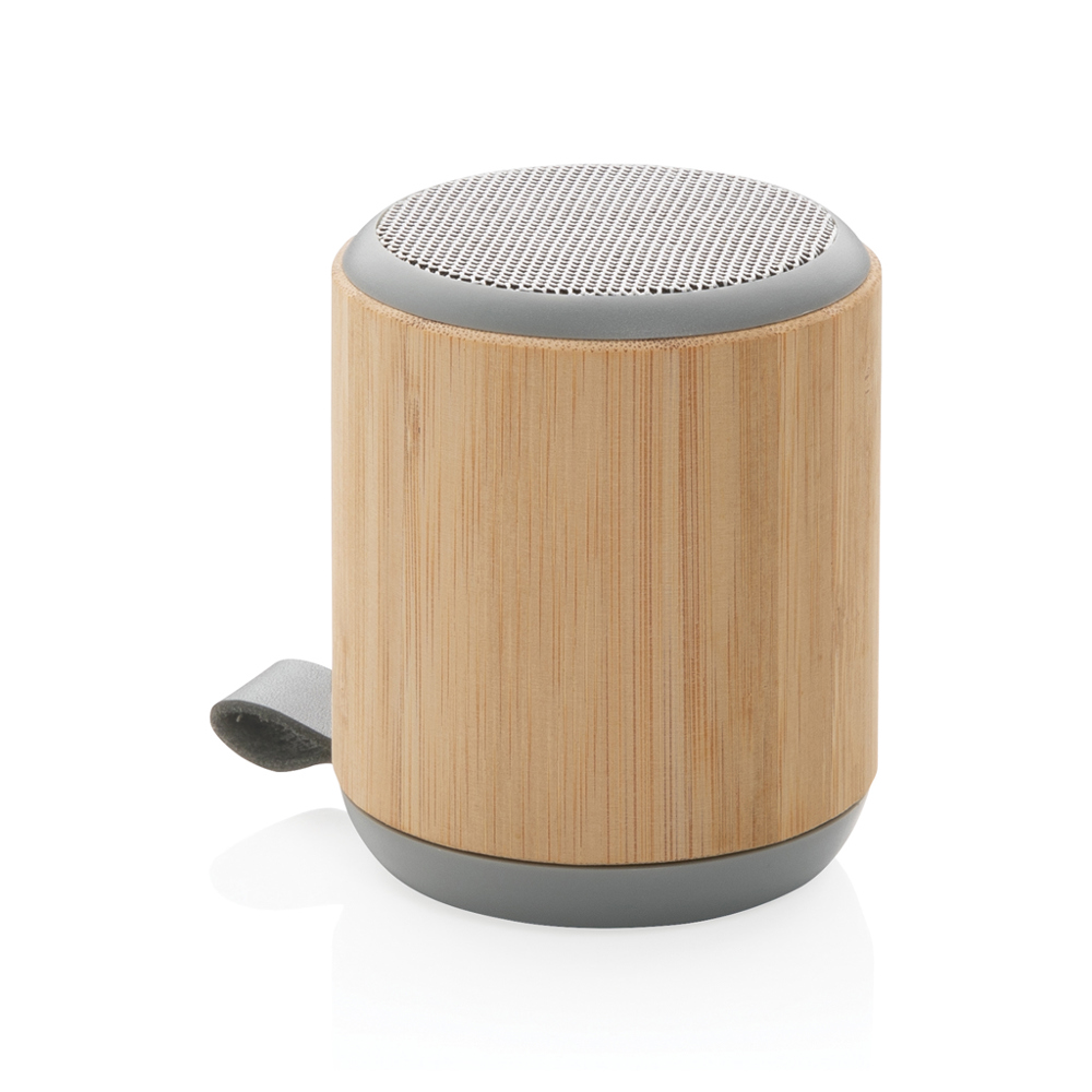 Bamboe en fabric 3W draadloze speaker - met logo of onbedrukt bestellen