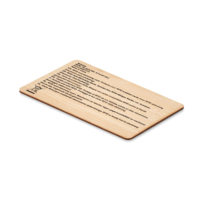 CUSTOS + - Bamboe RFID kaarthouder