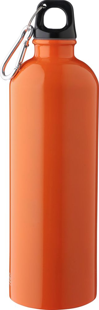 Gerecyclede roestvrijstalen enkelwandige fles (750 ml) Emeric - voor bedrijven en relatiegeschenken - oranje