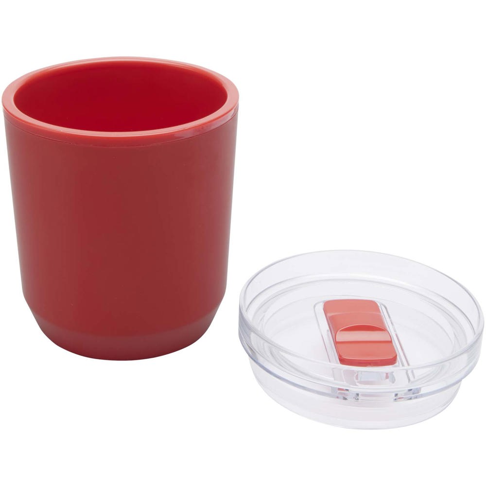 Hudson 180 ml dubbelwandige beker van gerecycled plastic