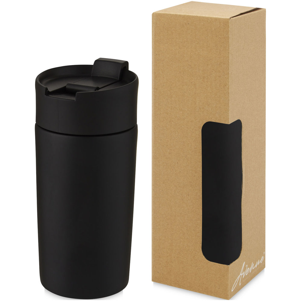 Jetta 330 ml koperen vacuüm geïsoleerde beker - kopen of bedrukken - zwart