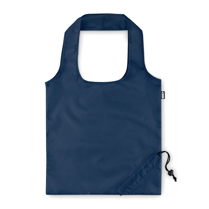 FOLDPET - Opvouwbare RPET tas - met logo of onbedrukt bestellen - Marineblauw