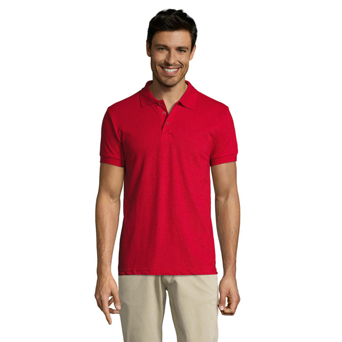PRIME MEN - PRIME heren polo 200g - bedrukt of onbedrukt verkrijgbaar - rood