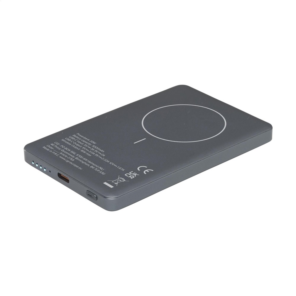 Wireless RCS Recycled Alu Magsafe Powerbank 5000 - nordic blue (± PMS 5425C)