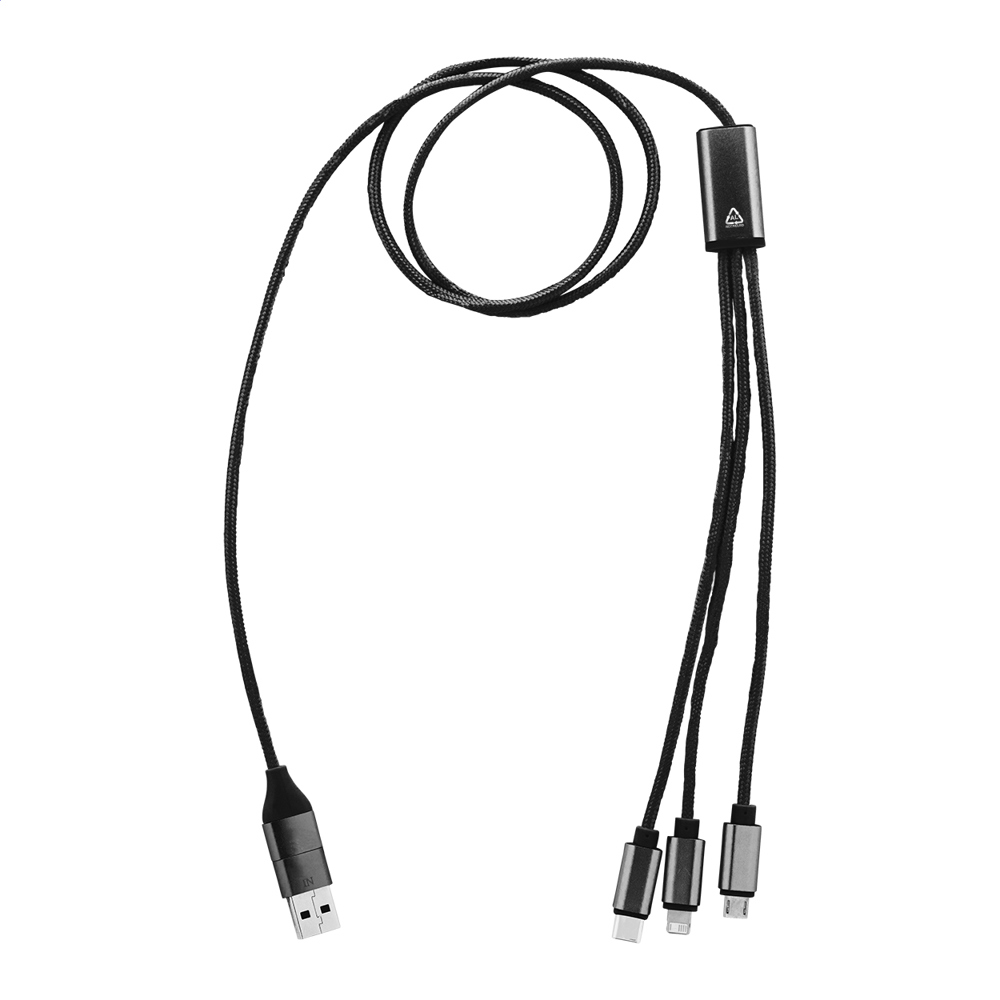 Ralong - USB-oplaadkabel - bedrukt of onbedrukt verkrijgbaar - Zwart