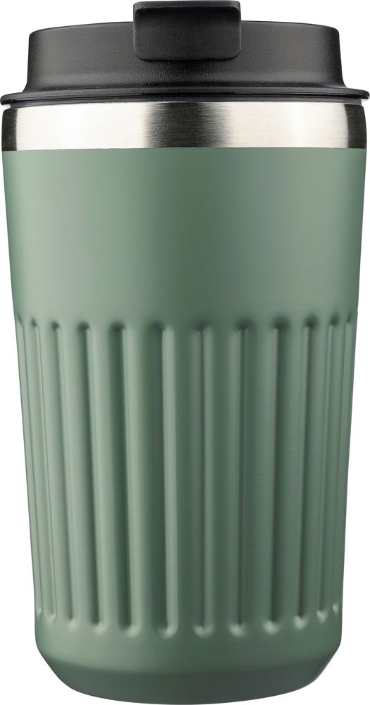 Recycled roestvrijstalen thermosbeker (400 ml) Chiara - met logo of onbedrukt bestellen - groen
