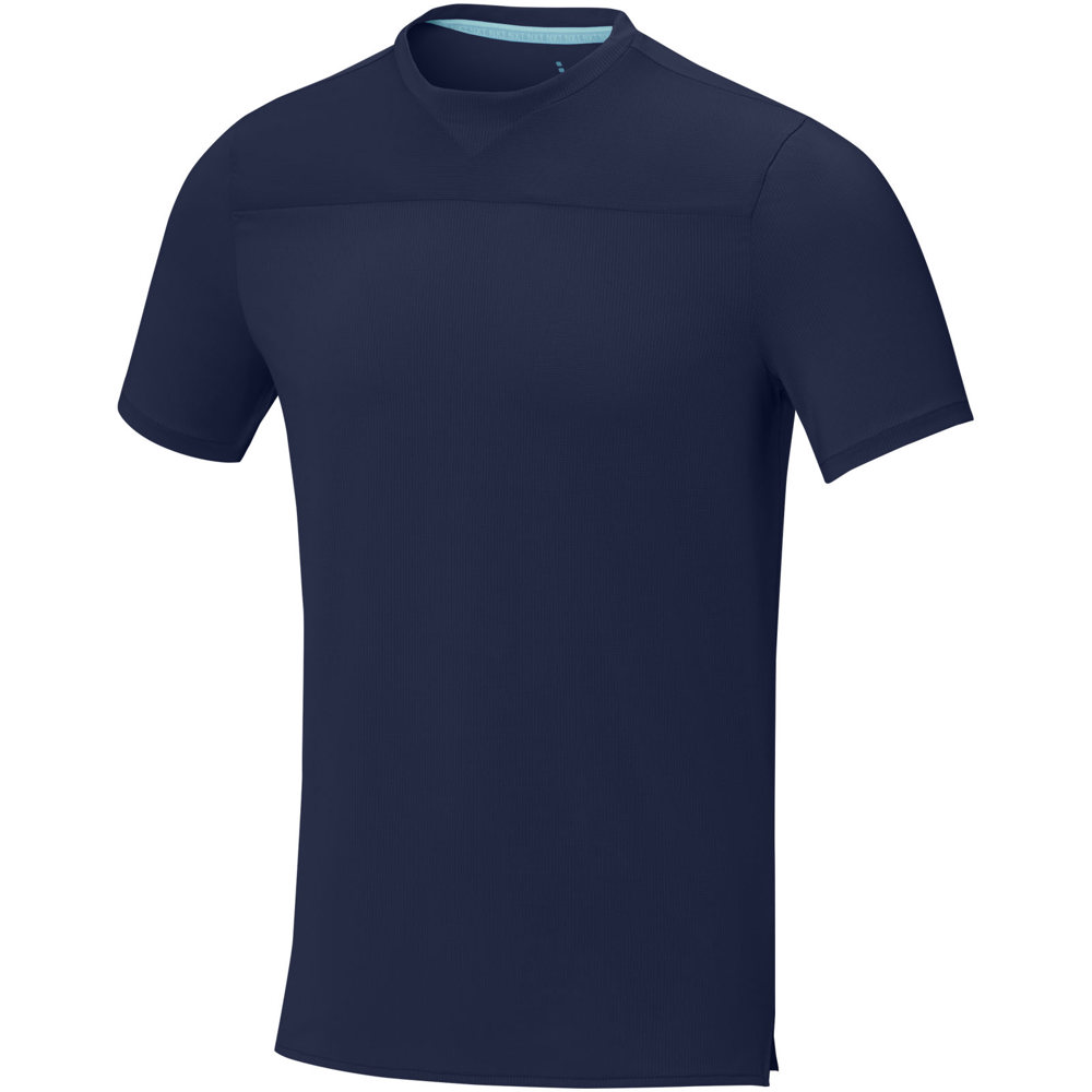 Borax Heren T-shirt met korte mouwen, cool fit, GRS gerecycled - voor bedrijven en relatiegeschenken - Marineblauw