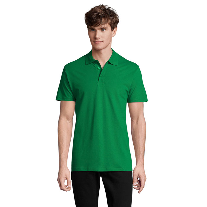 SPRING II - SPRING II HEREN Polo 210g - met logo of onbedrukt bestellen - Helder Groen
