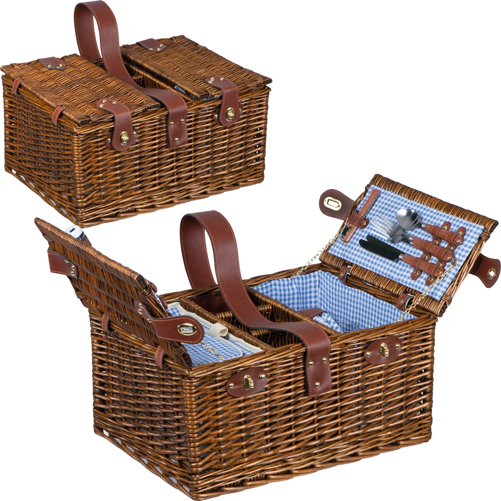 Picknickmand voor 4 personen - voor bedrijven en relatiegeschenken