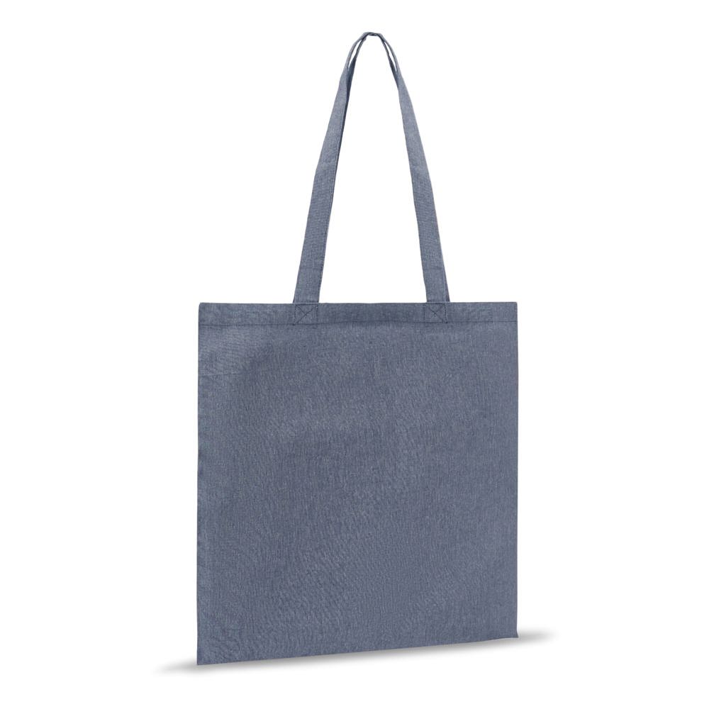 Schoudertas gerecycled katoen 140g/m² 38x42cm - voor bedrijven en relatiegeschenken - blauw