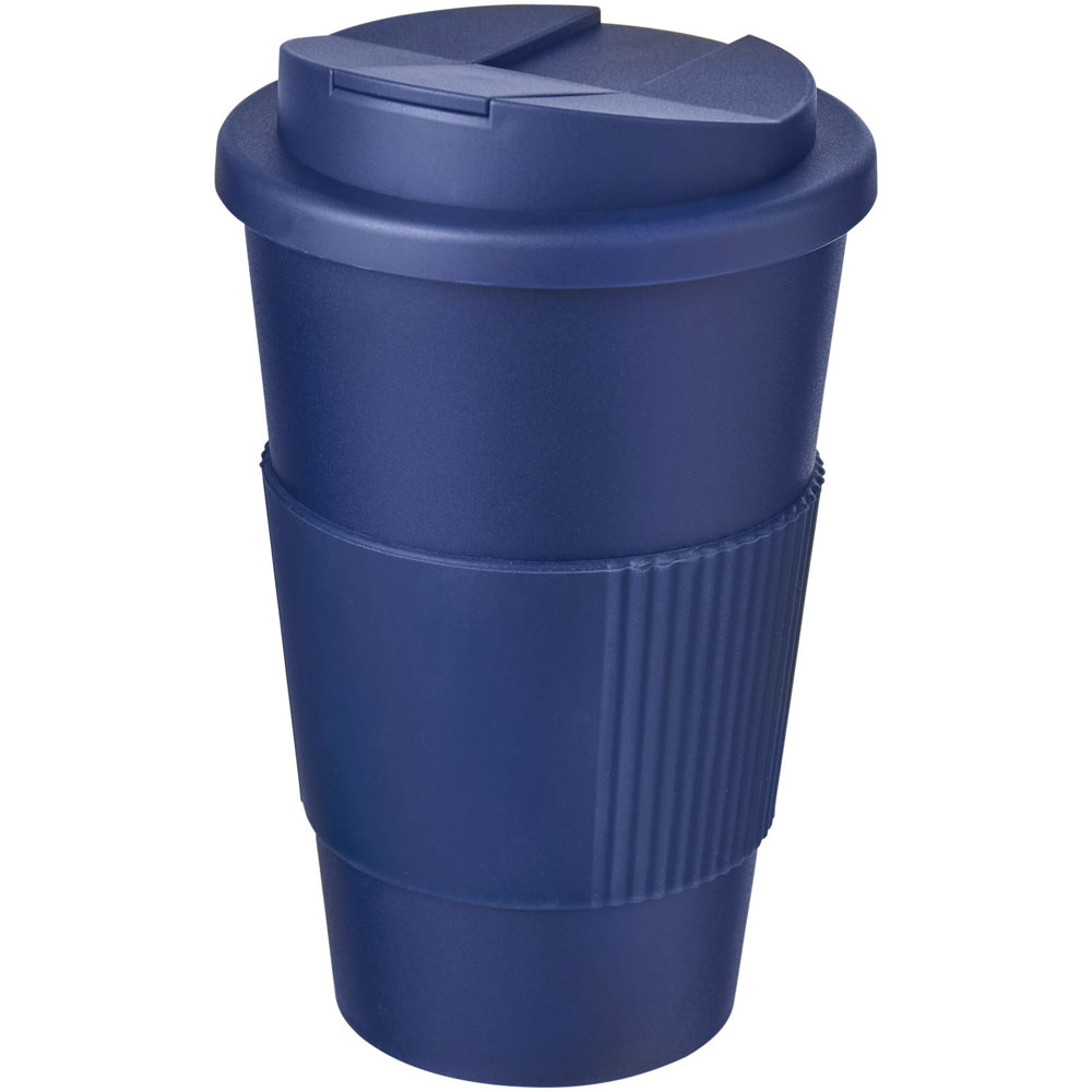 Americano® 350 ml geïsoleerde beker met handvat - voor bedrijven en relatiegeschenken - blauw