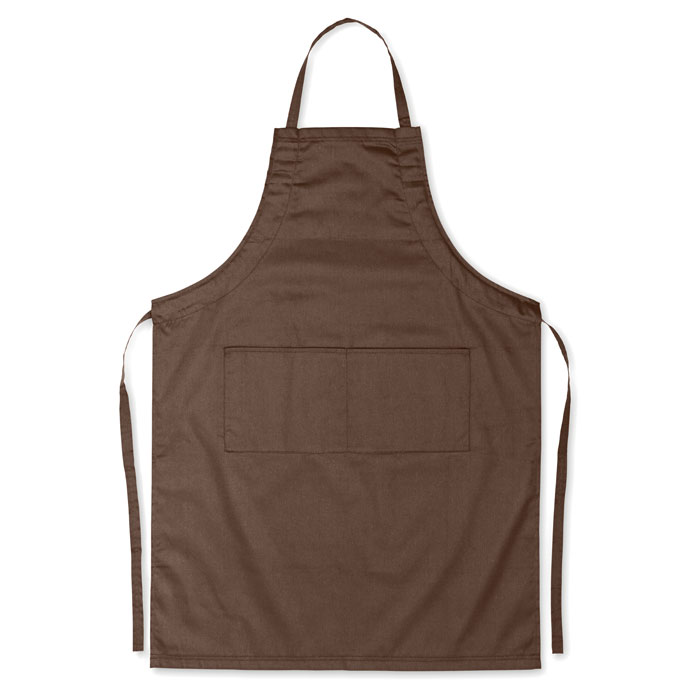 FITTED KITAB GRANADA - Keukenschort - met logo of onbedrukt bestellen - Chocolade