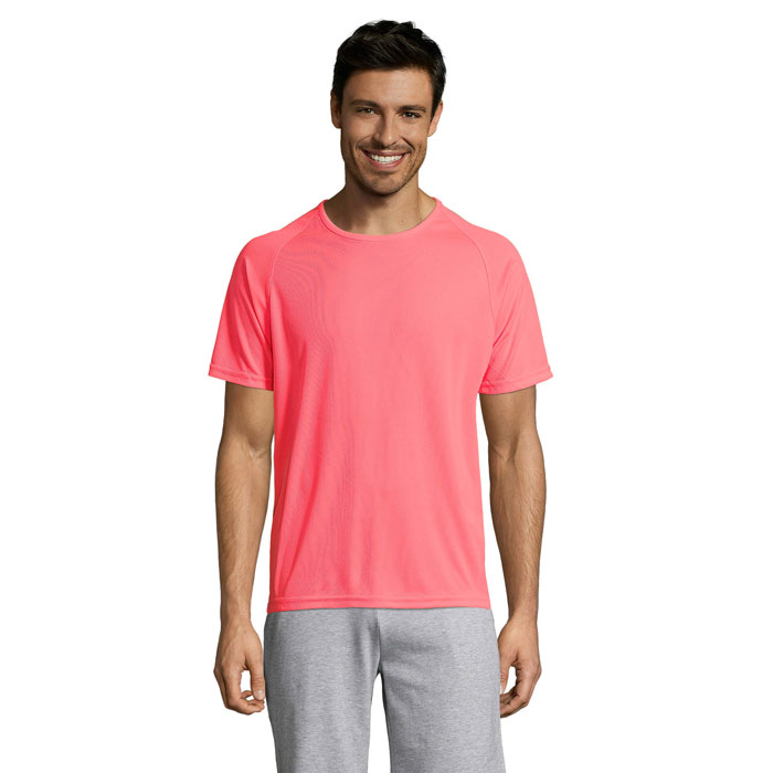 SPORTY - SPORTY HEREN T-Shirt - kopen of bedrukken - Neon Coral