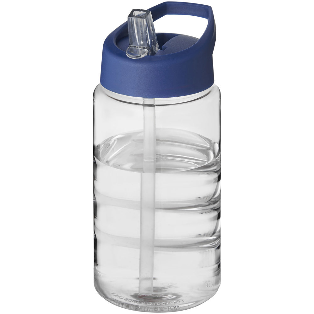 H2O Active® Bop 500 ml sportfles met tuitdeksel - met logo of onbedrukt bestellen - Transparent, Blauw