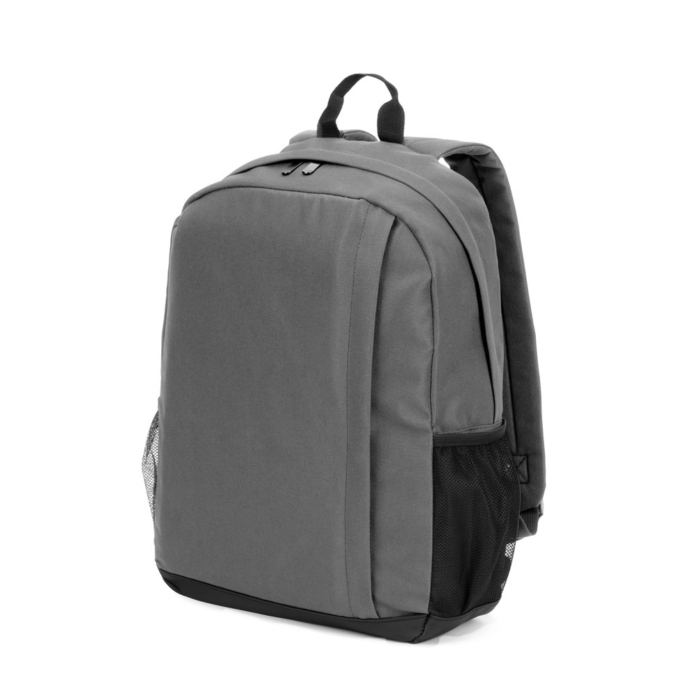 LIVERPOOL. Laptoprugzak van gerecycled polyester met hoge dichtheid, 600D, 15 inch - bedrukt of onbedrukt - Grijs