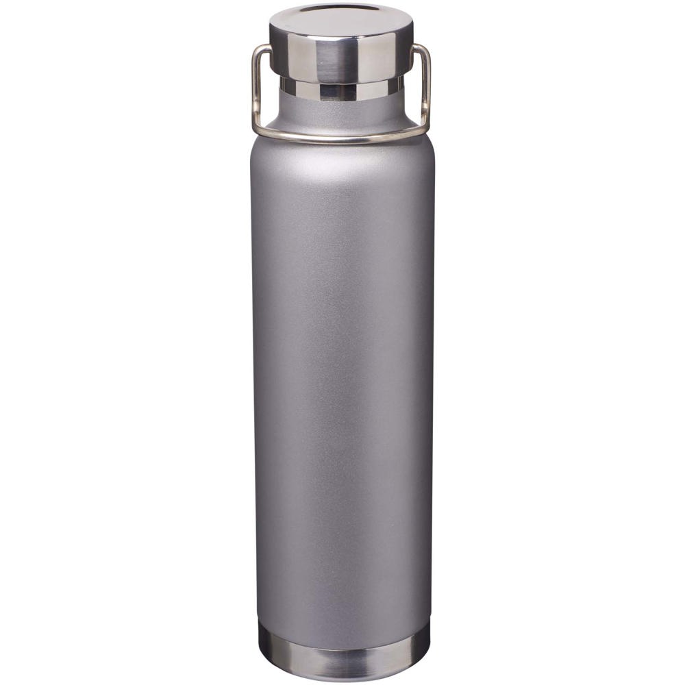 Thor 650 ml RCS gecertificeerde gerecyclede roestvrijstalen koperen vacuüm geïsoleerde waterfles - voor - Grijs