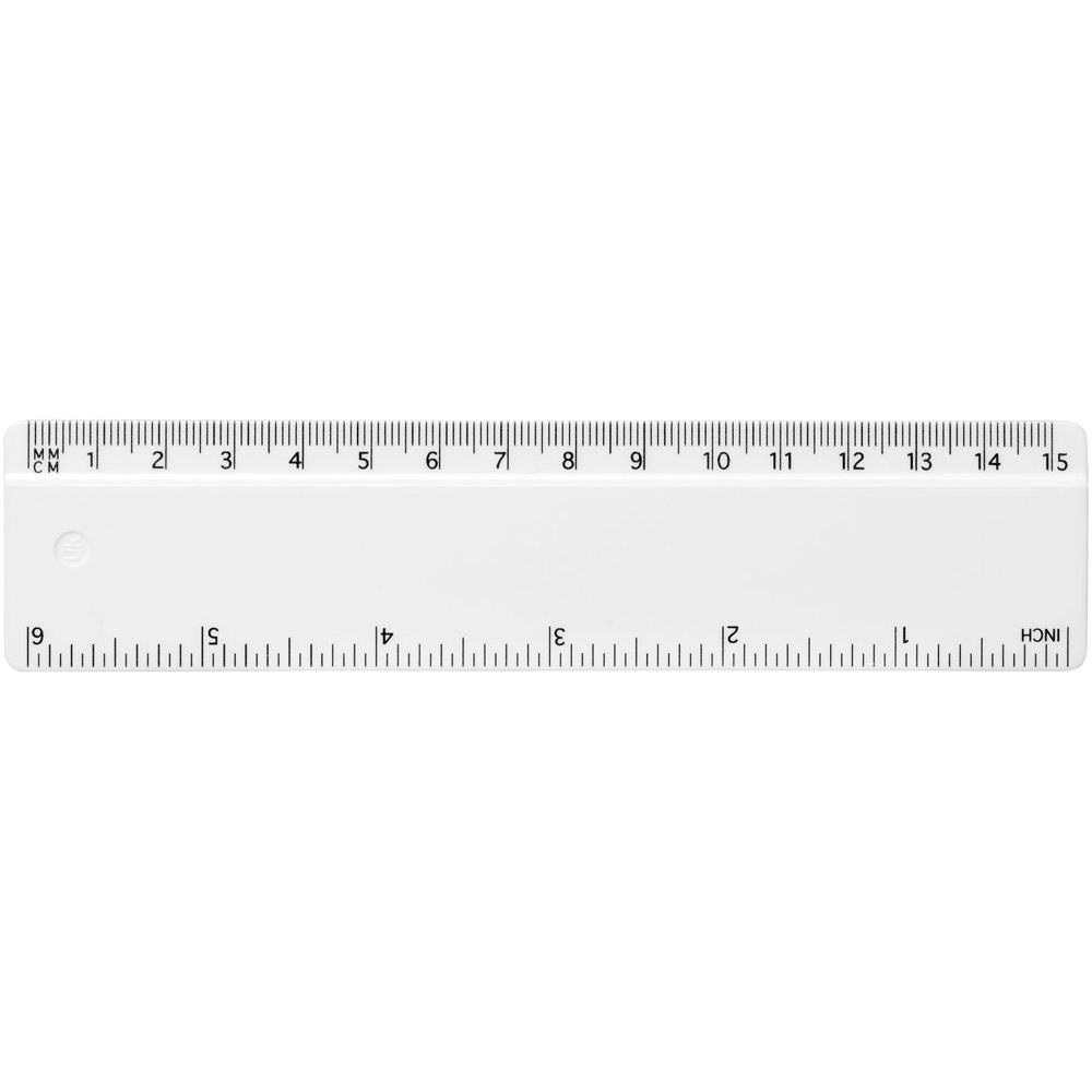 Refari liniaal van 15 cm van gerecycled plastic