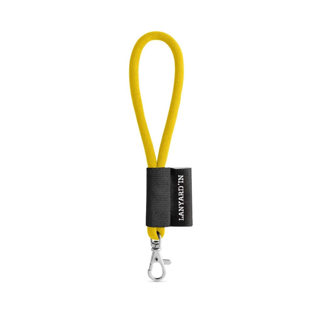 75090. Lanyard Tube Short Set. Standaard modellen - voor bedrijven en relatiegeschenken - 310 - Geel