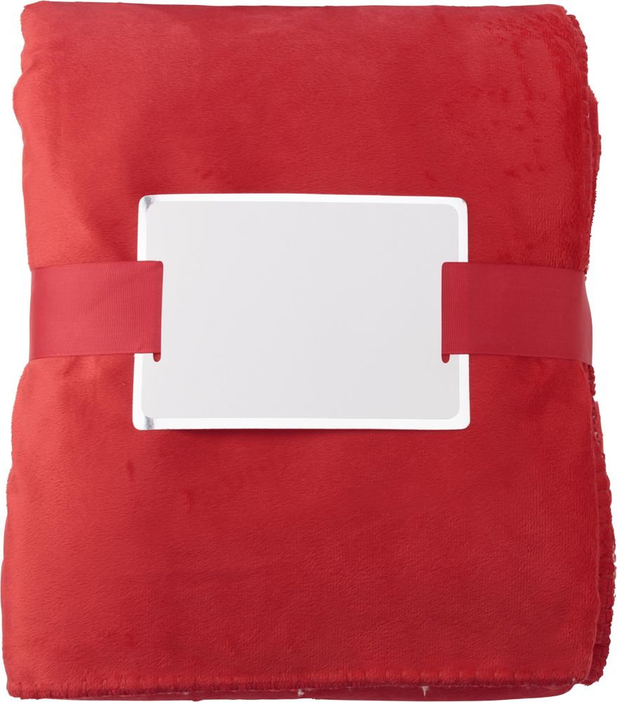 Polyester (190gr/m2) deken Margot - met logo of onbedrukt bestellen - Rood
