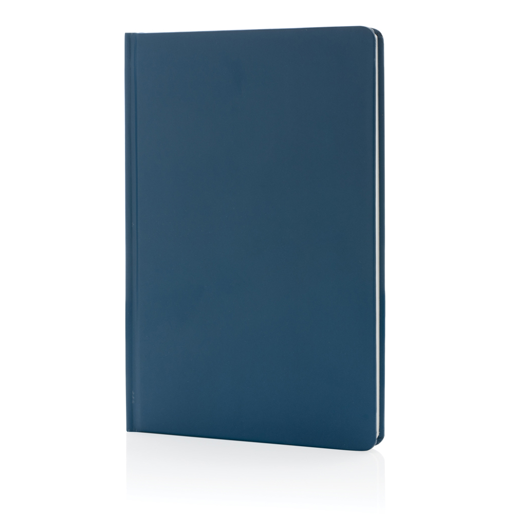 Impact hardcover steenpapier notitieboek A5 - met logo of onbedrukt bestellen - blauw (± PMS 2377C)