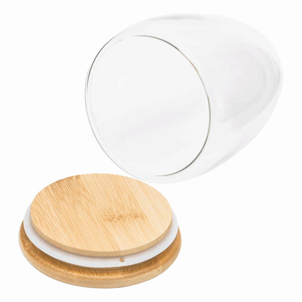 BAMBOO ART M - Dubbelwandig glas, inhoud ca. 350 ml. - voor bedrijven en relatiegeschenken
