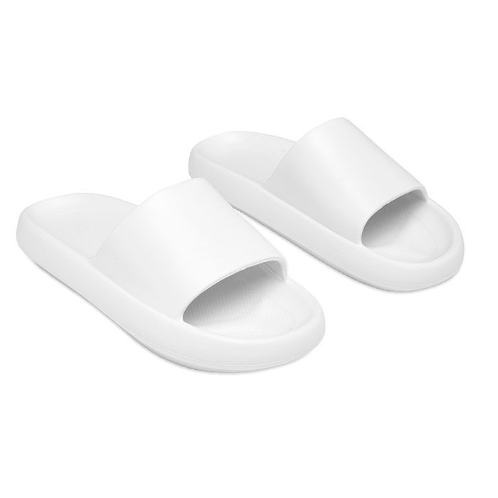 EVASLIDE - Unisex EVA badslippers 44/45 - voor bedrijven en relatiegeschenken - Wit