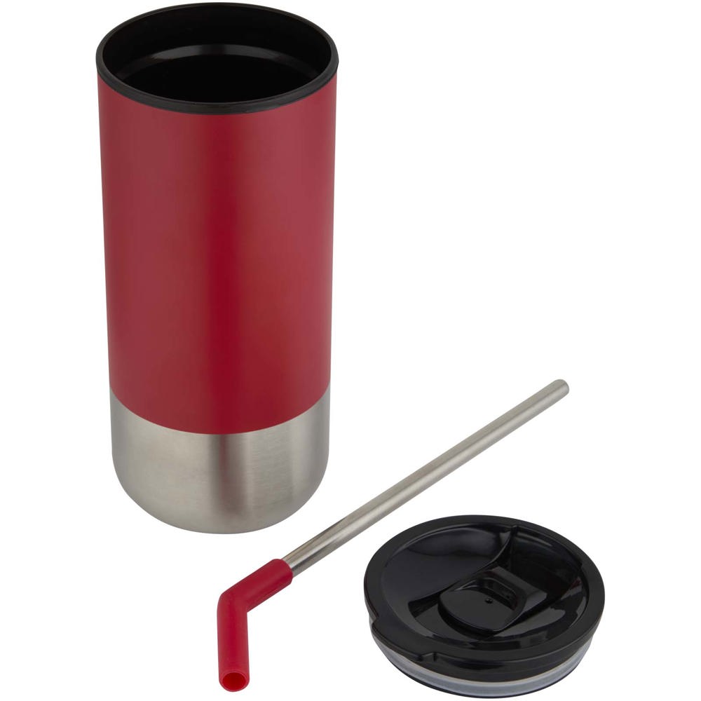 Grayson 480 ml RCS gerecycleerde geïsoleerde beker met rietje