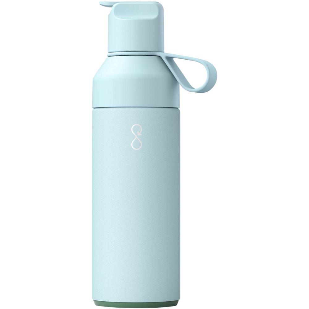 Ocean Bottle GO 500 ml vacuüm geïsoleerde waterfles - bedrukt of onbedrukt verkrijgbaar - Hemelsblauw