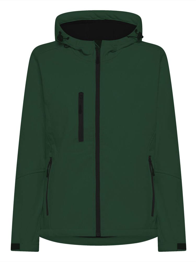 BS Storm dames softshell jas, 340 gr/m² - kopen of bedrukken - Flessengroen (PMS 2411C)