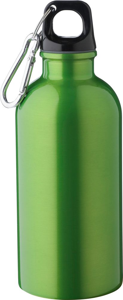 Gerecyclede roestvrijstalen enkelwandige fles (400 ml) Sable - voor bedrijven en relatiegeschenken - Lichtgroen
