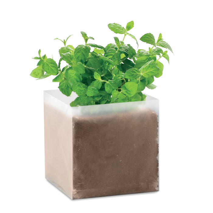 MINT - Compost met munt zaadjes - met logo of onbedrukt bestellen