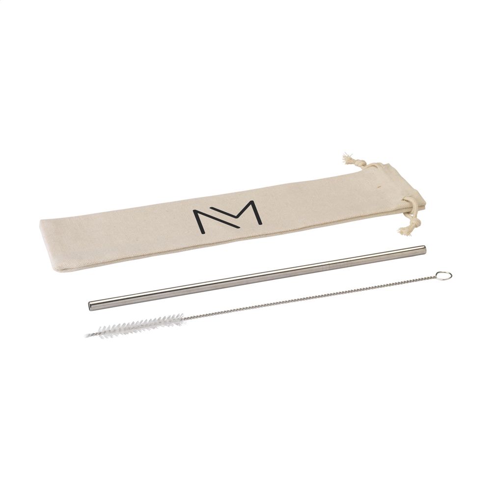 Reusable 1 piece ECO Straw Set RVS rietje