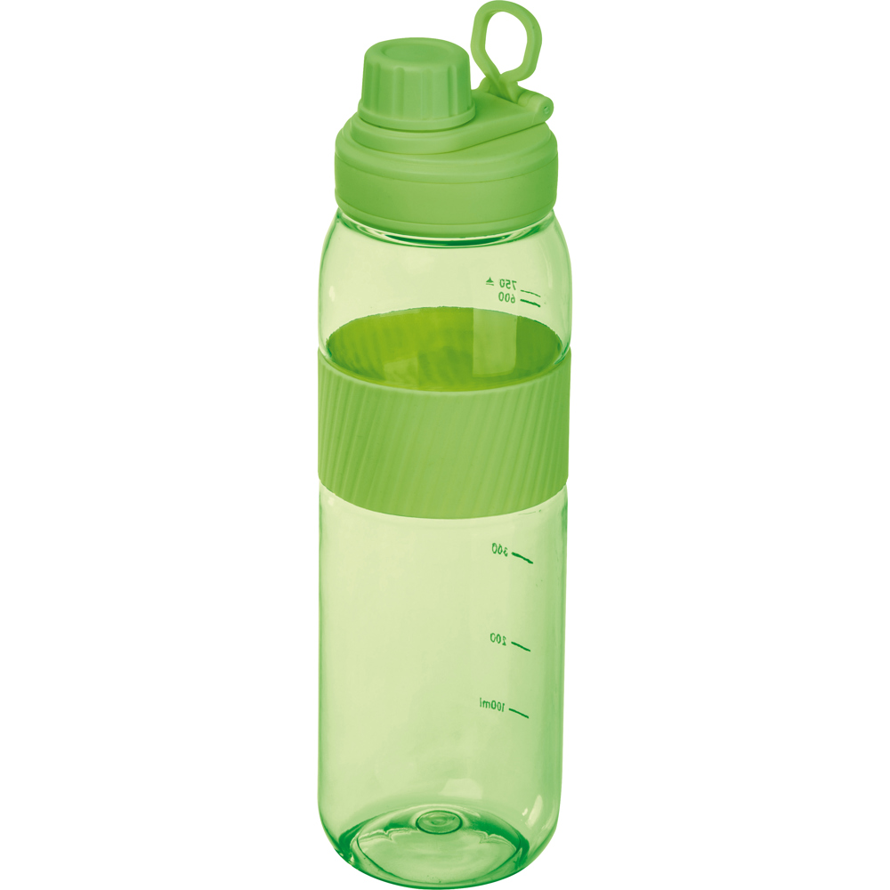 Tritan waterfles met siliconen handvat - Appelgroen