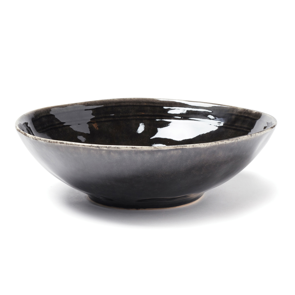 VINGA Nomimono diepe schaal 30 cm - voor bedrijven en relatiegeschenken - zwart (± PMS Black)