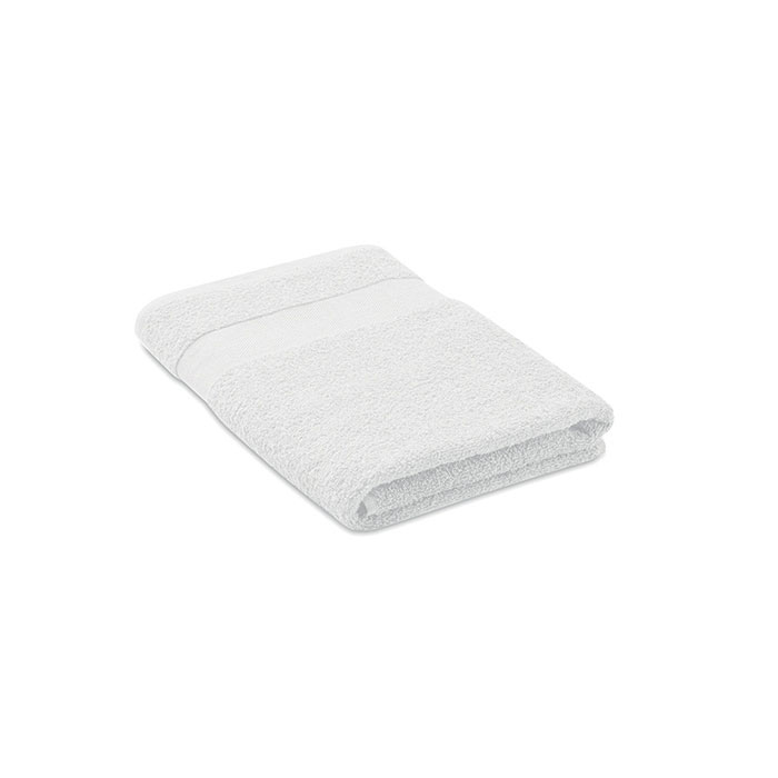 PERRY - Handdoek organisch 140x70 - voor bedrijven en relatiegeschenken - Wit