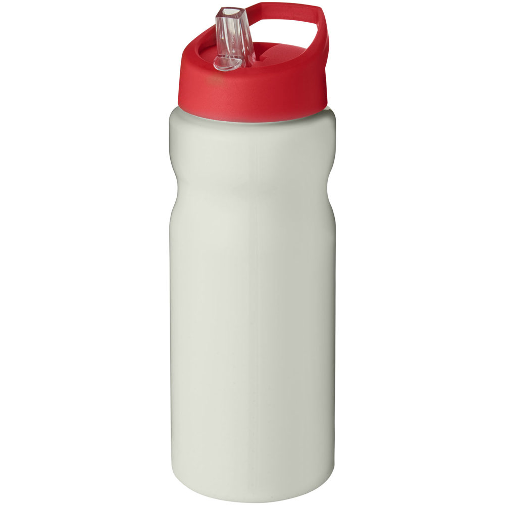 H2O Active® Eco Base 650 ml sportfles met tuitdeksel - bedrukt of onbedrukt verkrijgbaar - Ivoorwit, Rood