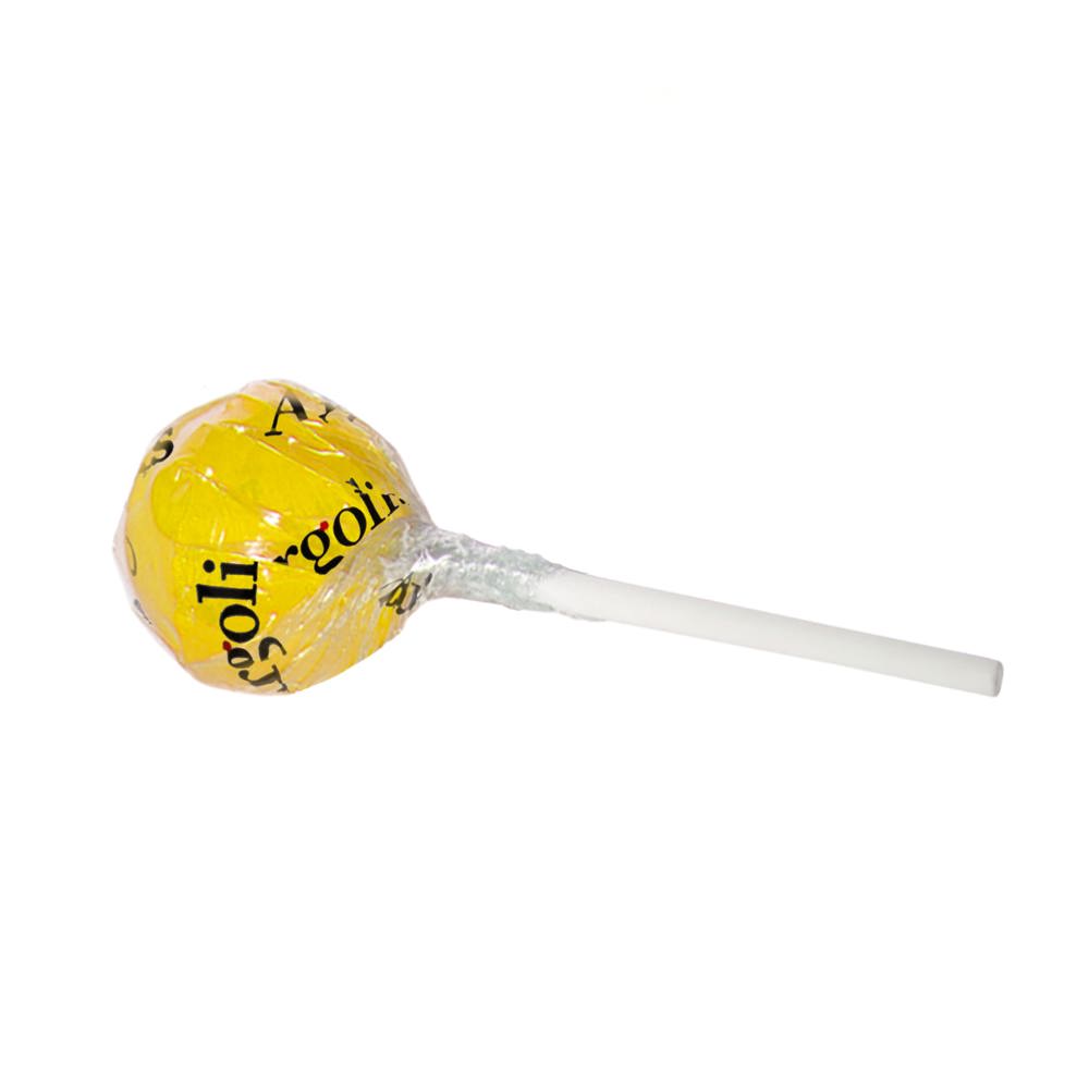 Ronde lolly - bedrukt of onbedrukt verkrijgbaar - Transparant/Geel