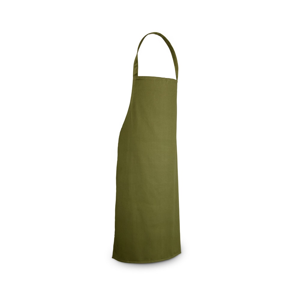 CUMIN. Katoenen keperstof schort (180 g/m²) - met logo of onbedrukt bestellen - Donkergroen