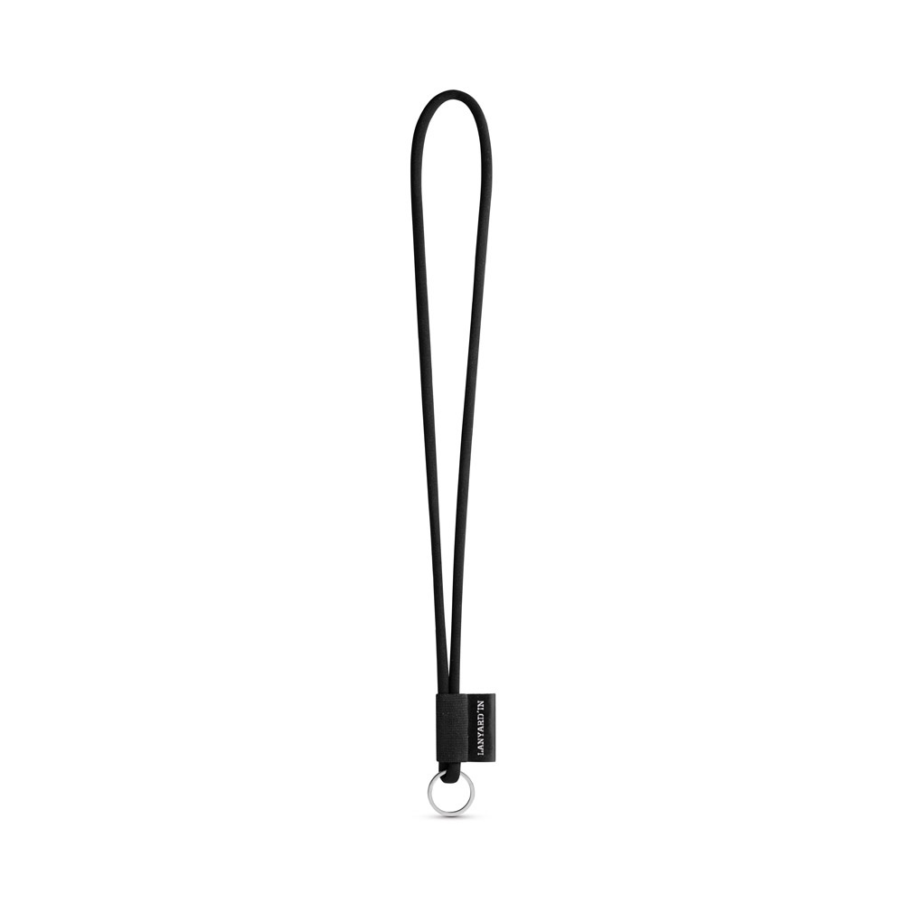 75093. Lanyard Tube Long Set I. Standaard modellen - voor bedrijven en relatiegeschenken - 300 - Zwart