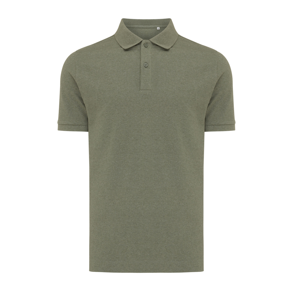 IQONIQ Yosemite gerecycled katoen pique polo - met logo of onbedrukt bestellen - heather green (± PMS heather green)