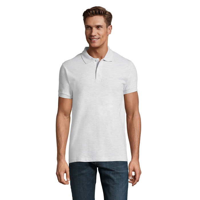 PERFECT MEN - PERFECT HEREN Polo 180g - voor bedrijven en relatiegeschenken - asgrijs
