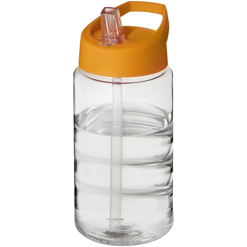 H2O Active® Bop 500 ml sportfles met tuitdeksel - met logo of onbedrukt bestellen - Transparent, Oranje