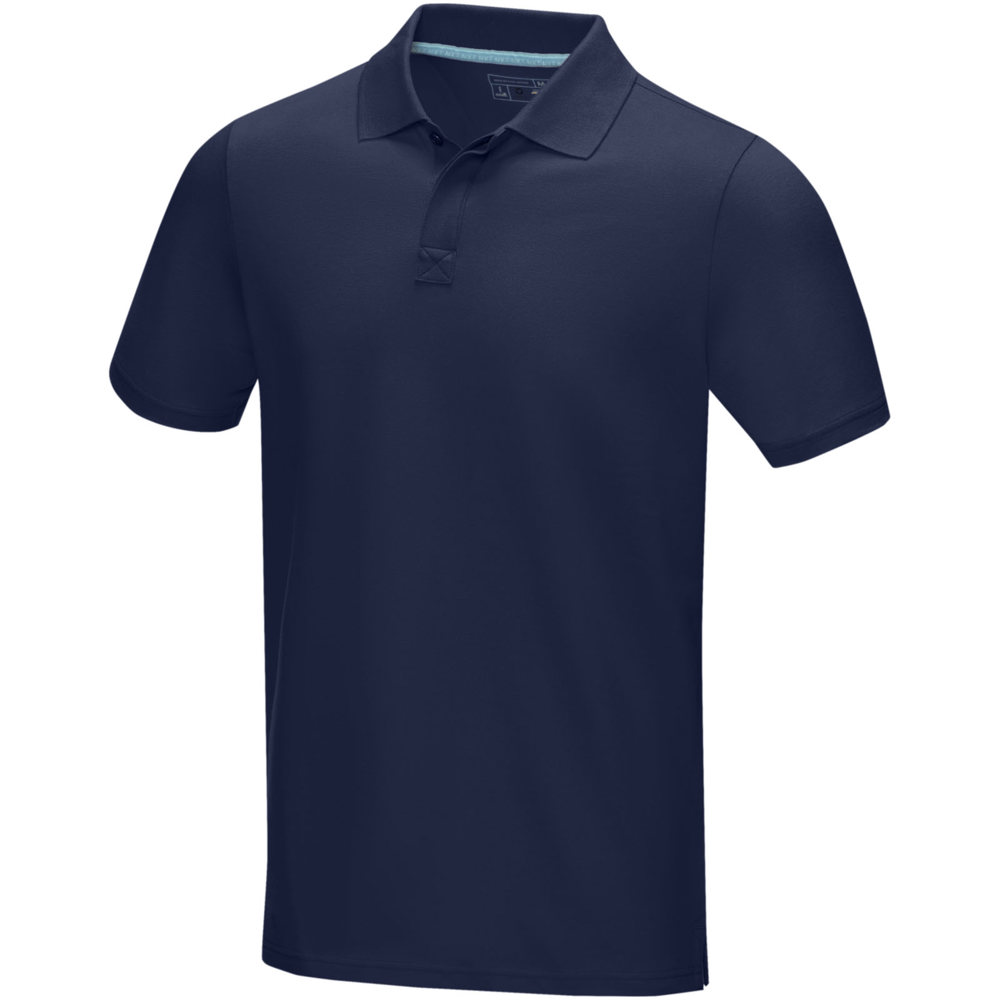 Graphite herenpolo met korte mouwen biologisch textiel - kopen of bedrukken - Marineblauw