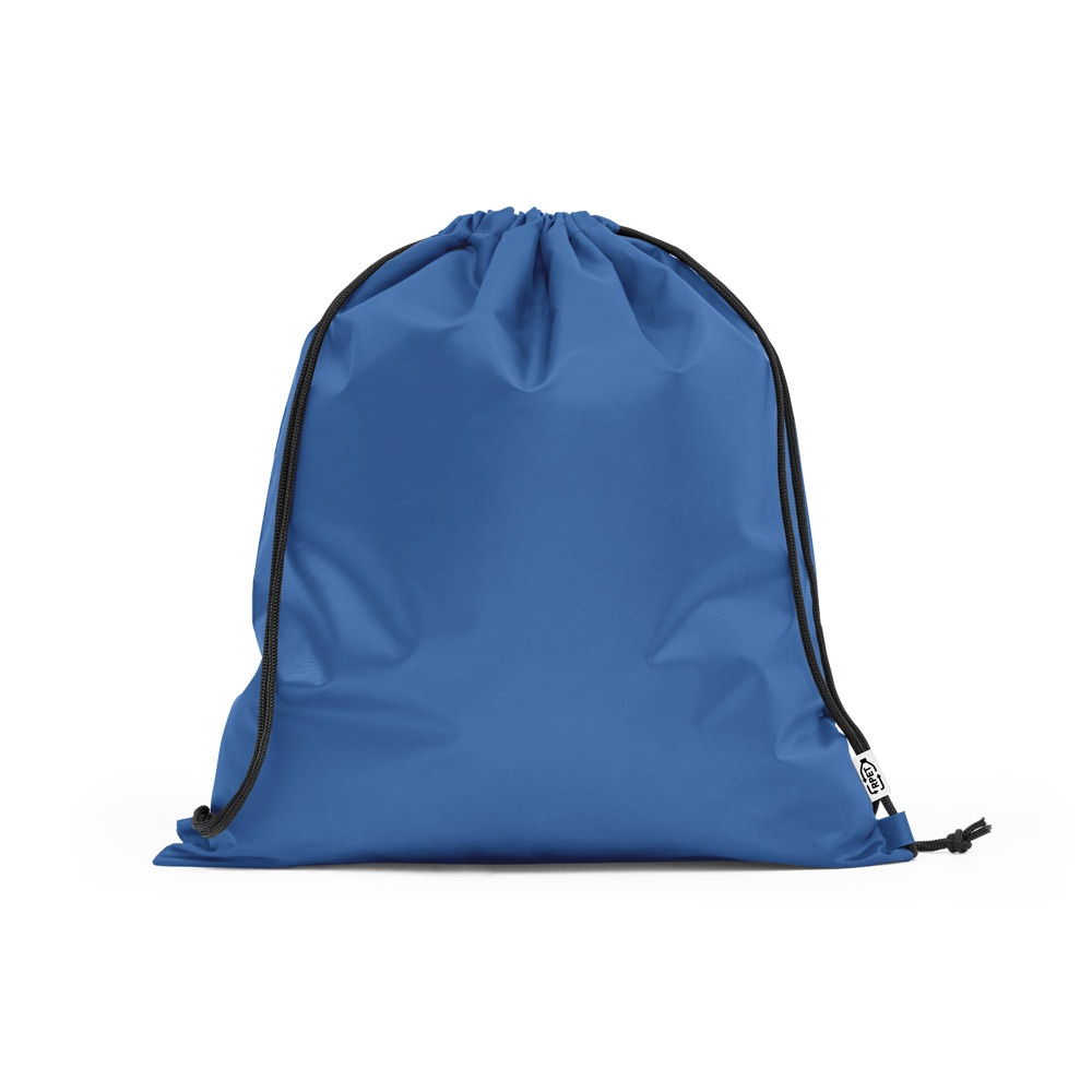PEMBA. Gerecycled polyester (100% rPET) 190T drawstring rugtas - voor bedrijven en relatiegeschenken - Royal Blauw