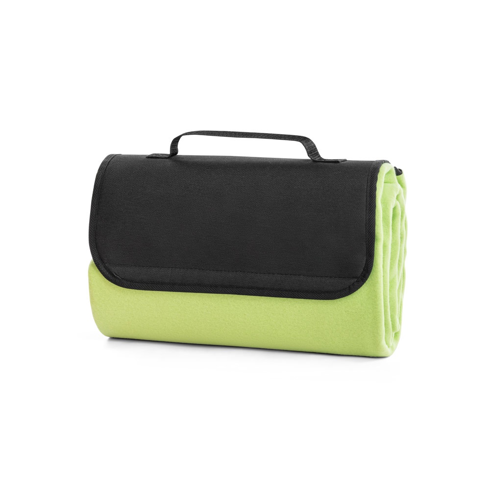 RILEY. Fleecedeken met vizier (180 g/m²) - met logo of onbedrukt bestellen - Licht groen