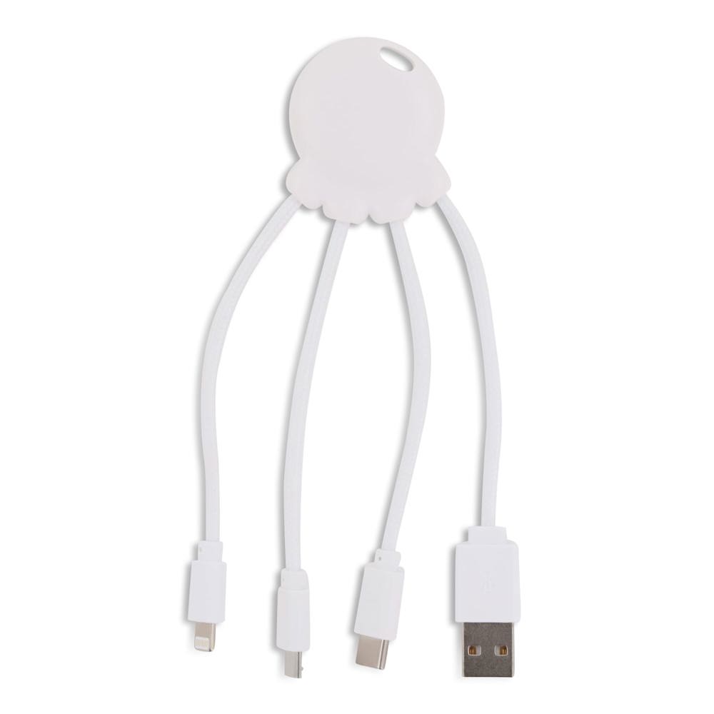2087 | Xoopar Eco Octopus Oplaadkabel - voor bedrijven en relatiegeschenken - Wit